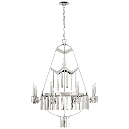 Natalie Large Chandelier - Polished Nickel