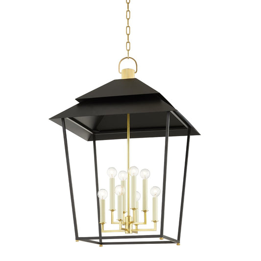 Natick Pendant - Soft Black/Aged Brass