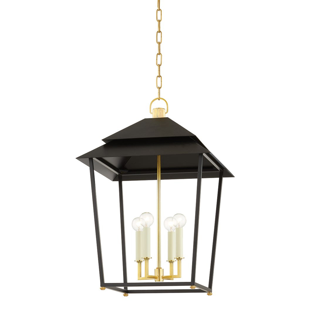 Natick Pendant - Soft Black/Aged Brass