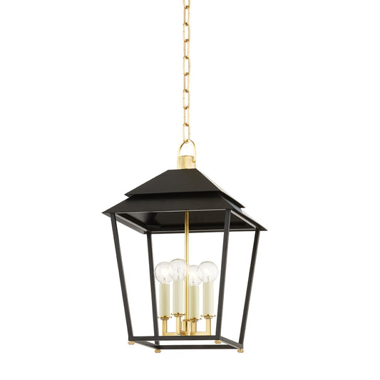 Natick Pendant - Soft Black/Aged Brass