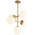 Load image into Gallery viewer, Nebula Large LED Chandelier - Aged Brass Finish
