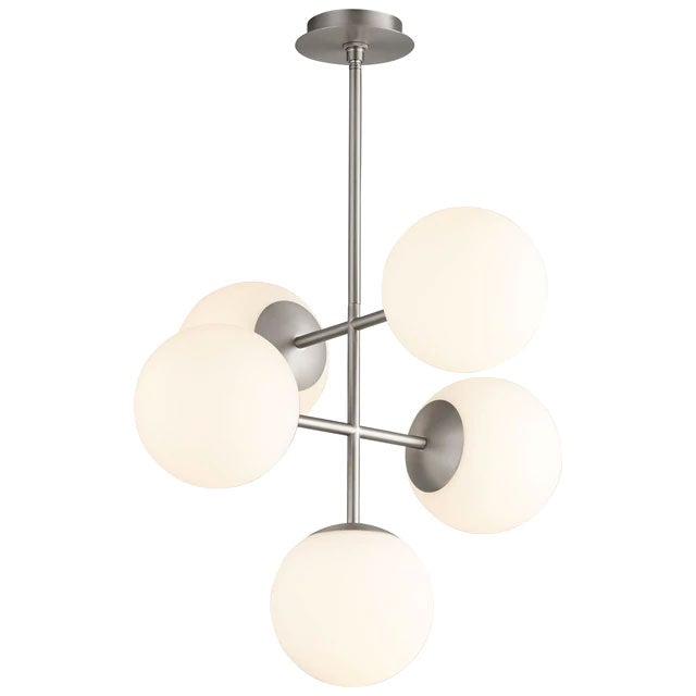 Nebula Large LED Chandelier - Satin Nickel Finish