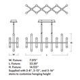 Load image into Gallery viewer, Nero LED Linear Suspension - Diagram
