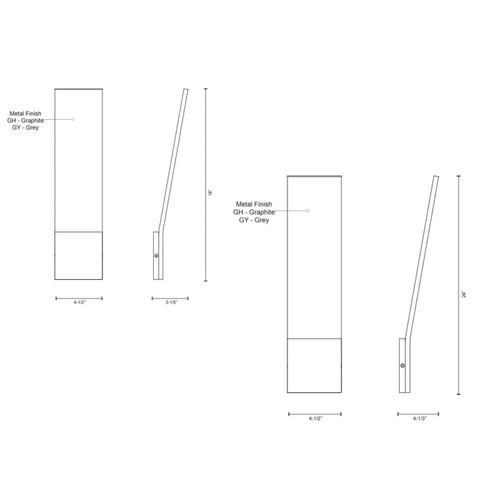 Nevis LED Outdoor Wall Sconce - Diagram