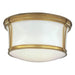 Newport Ceiling Light 10" Aged Brass