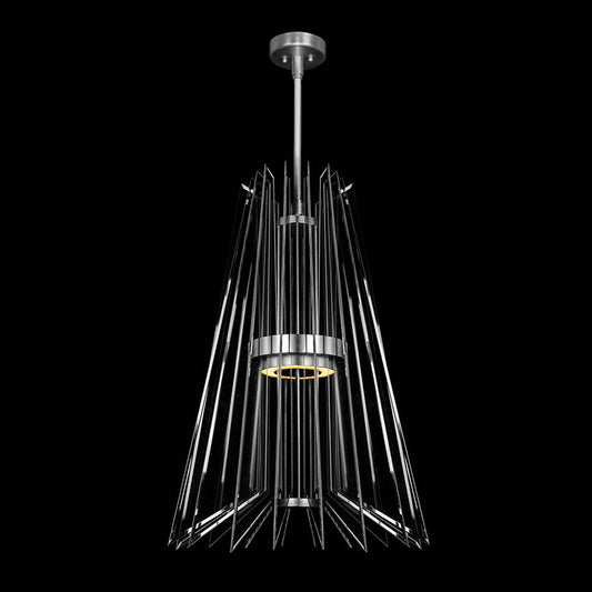 Newton Down Pendant 912940 - Silver Leaf Finish