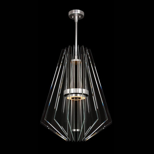 Newton Down Pendant - Silver Leaf Finish