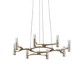 Load image into Gallery viewer, Nexus Small Chandelier - Satin Silver Leaf Finish
