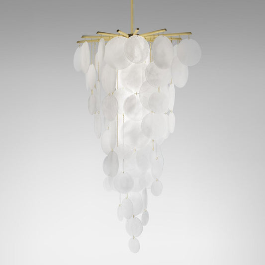 Nimbus Cascade Chandelier - Satin Brass Finish