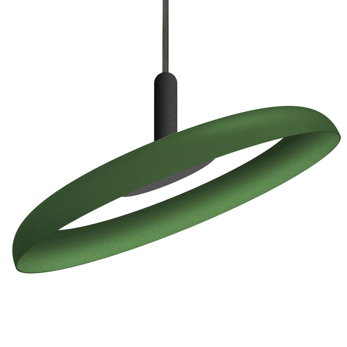 Nivel LED Pendant - Black/Forest Green Finish