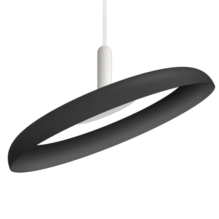 Nivel LED Pendant - White/Black Finish