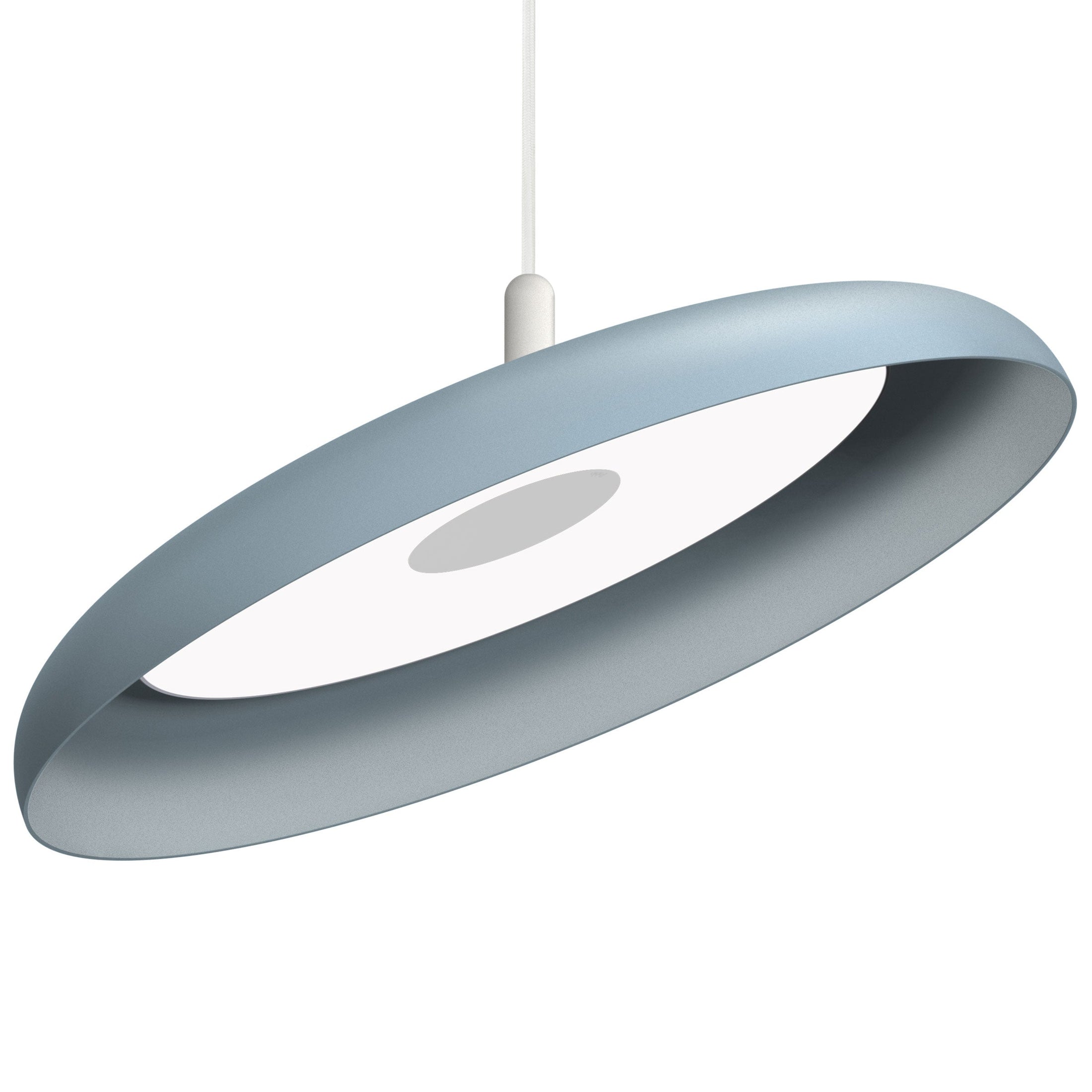 Nivel LED Pendant - White/Slate Blue Finish