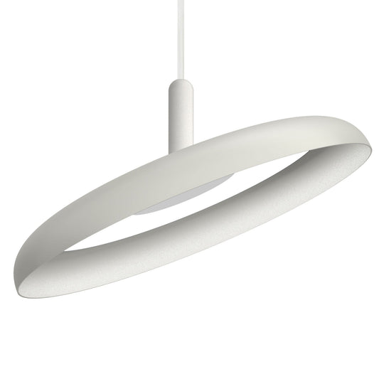 Nivel LED Pendant - White/White Finish