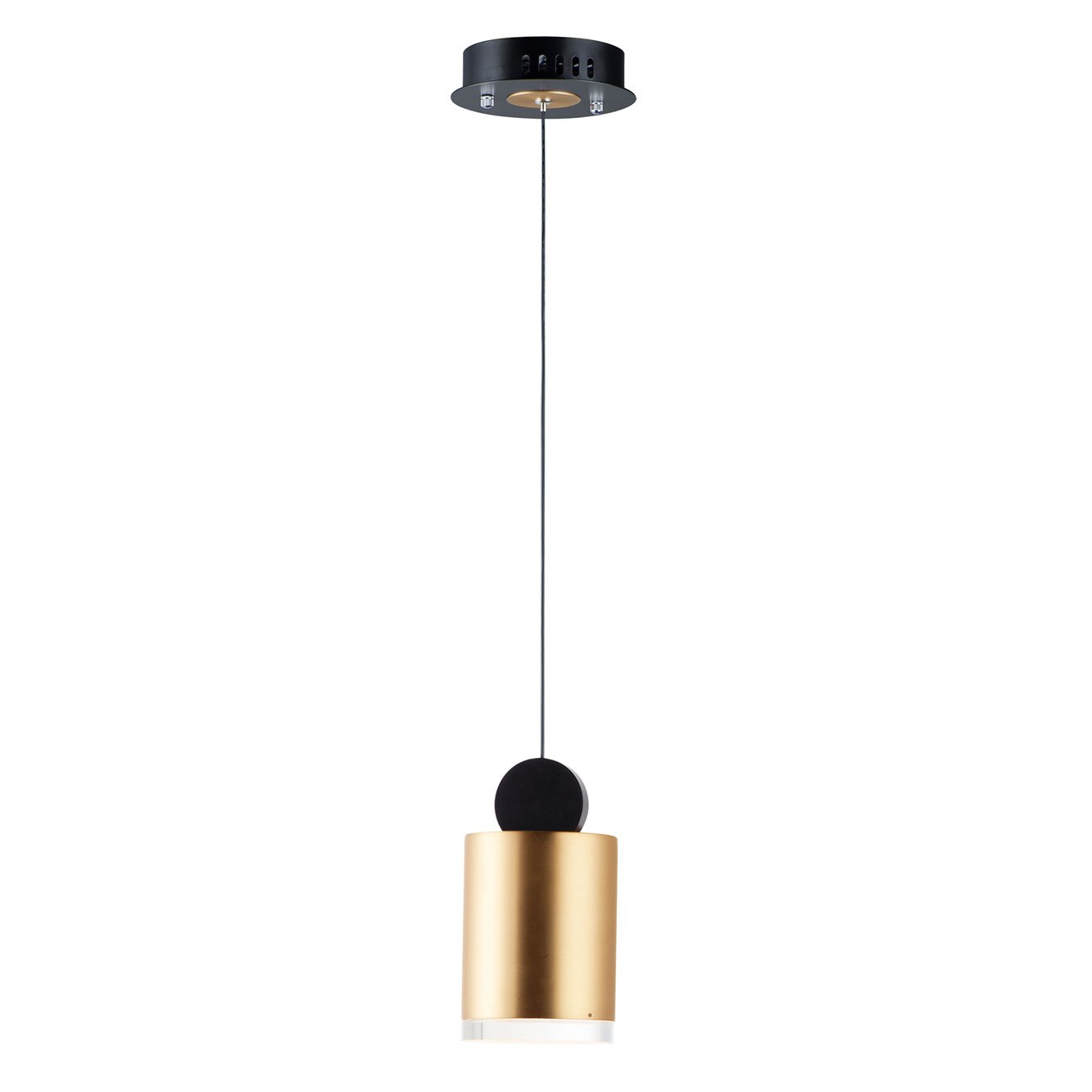 Nob Cylinder Mini Pendant - Gold & Black