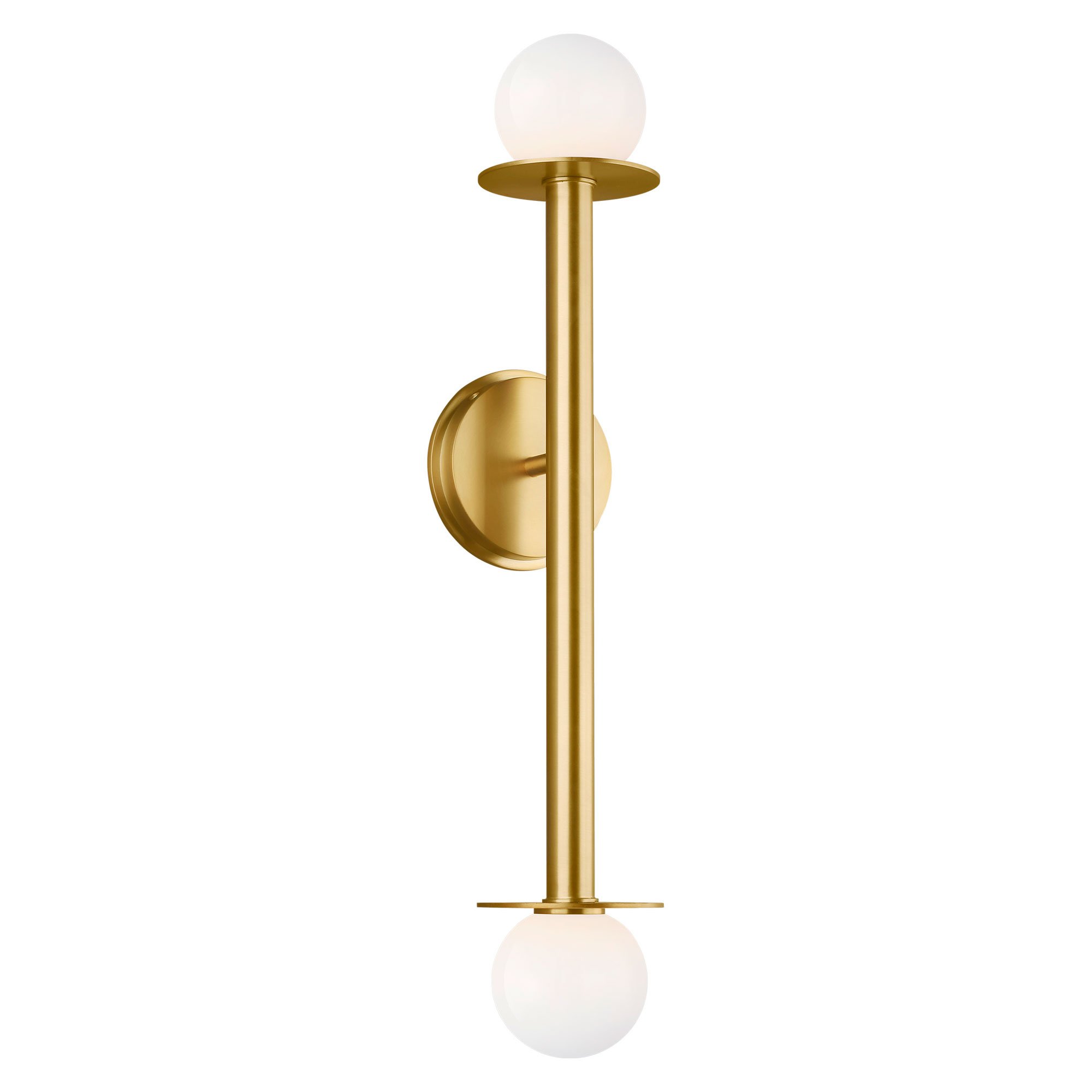 Nodes Double Sconce - Burnished Brass Finish