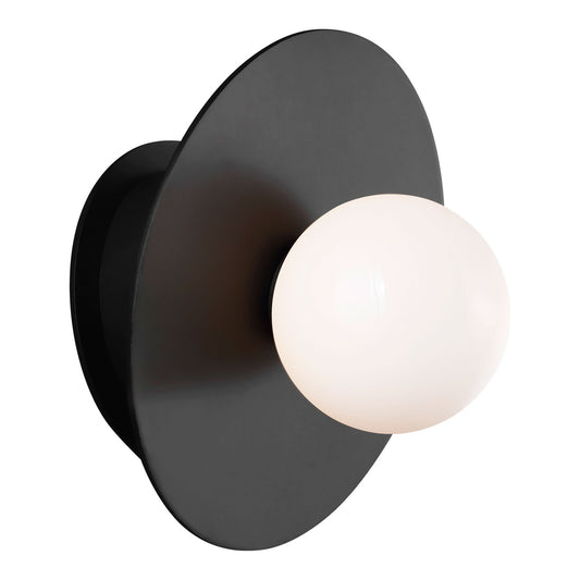 Nodes Large Angled Sconce - Midnight Black Finish