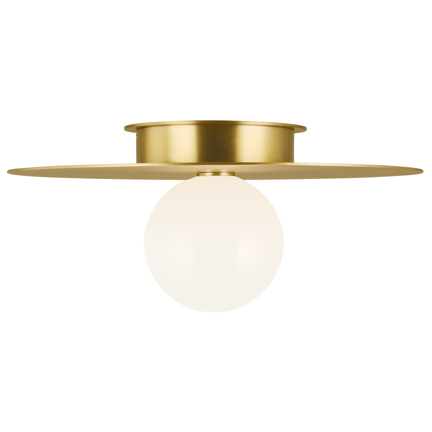 Nodes Large Flush Mount - Burnished Brass Finish