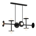 Load image into Gallery viewer, Nodes Large Linear Chandelier - Midnight Black Finish
