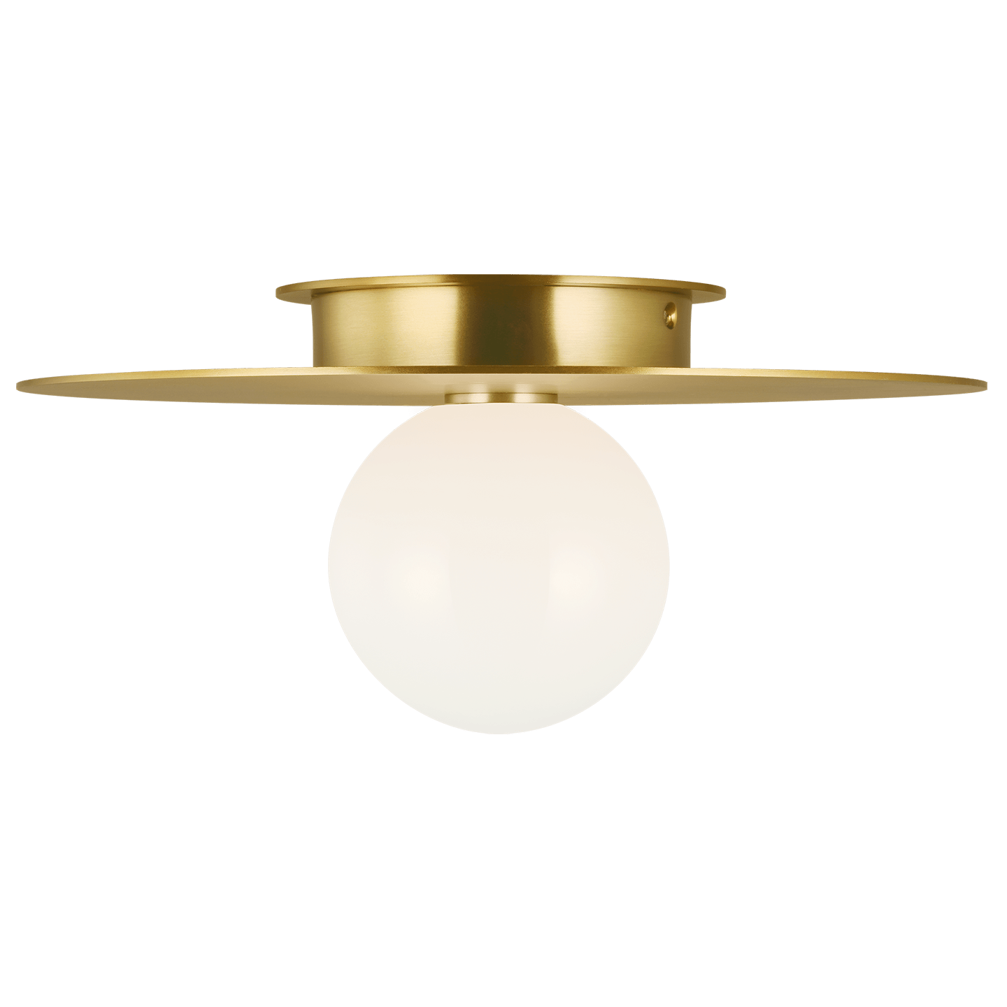 Nodes Medium Flush Mount - Burnished Brass Finish