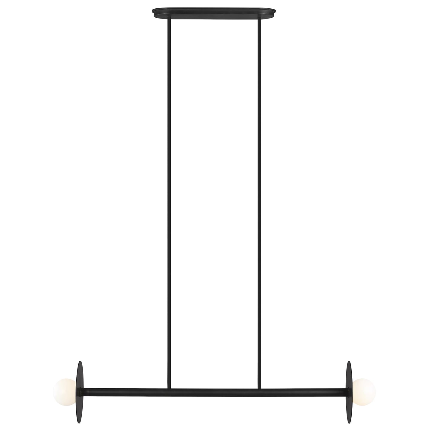 Nodes Medium Linear Chandelier - Midnight Black Finish