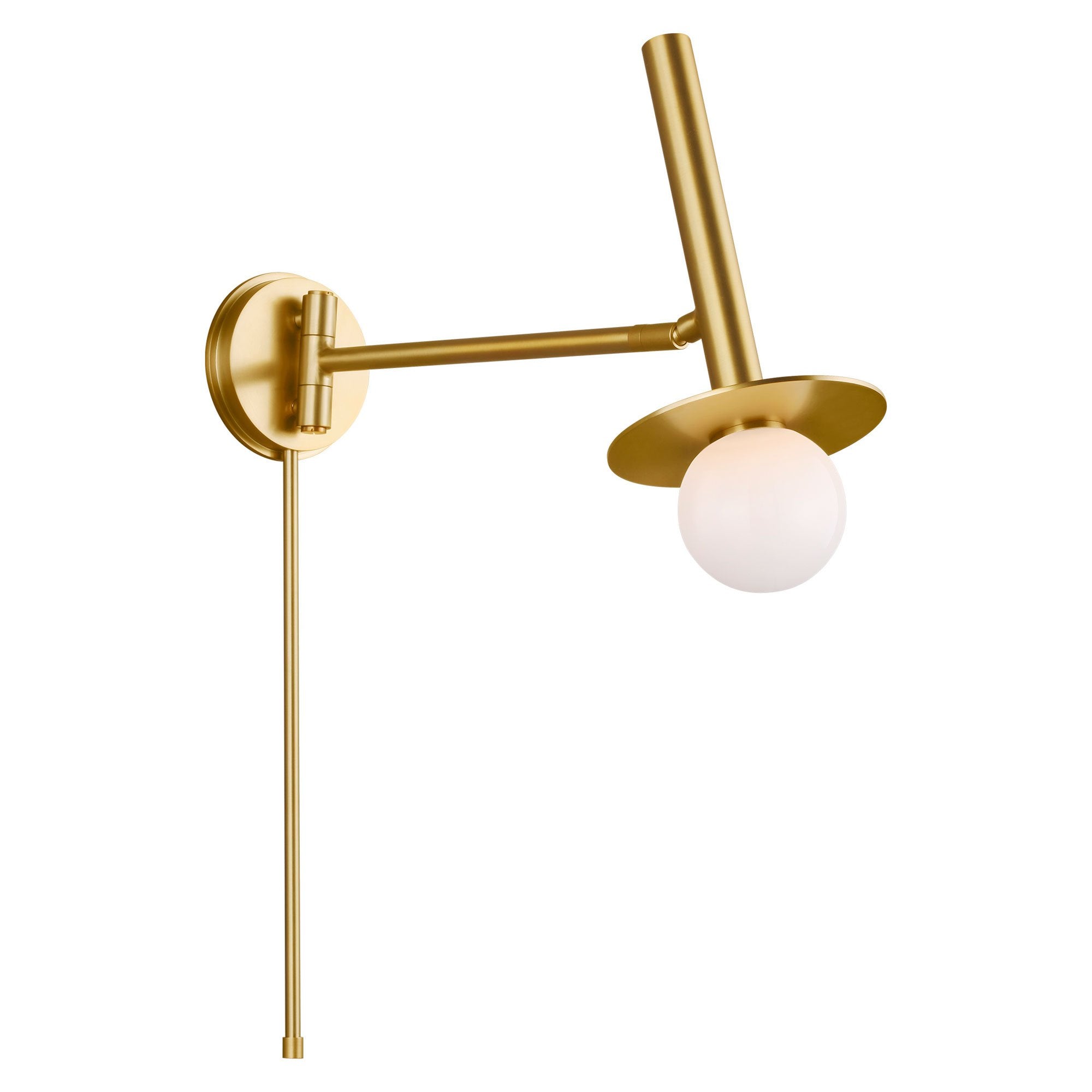 Nodes Small Pivot Sconce - Burnished Brass Finish