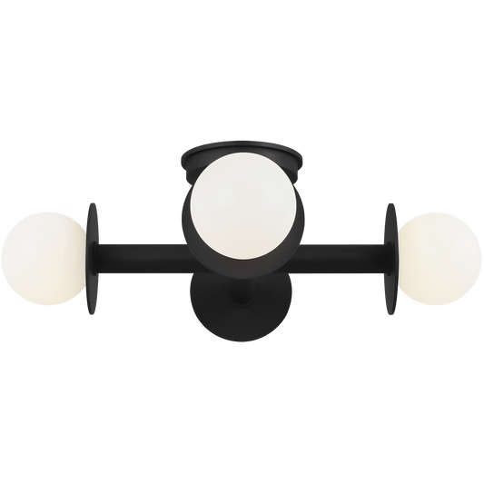 Nodes Semi-Flush Mount - Midnight Black Finish