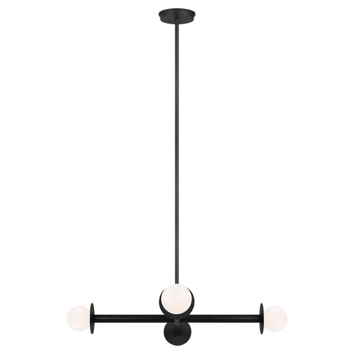 Nodes Wide Chandelier - Midnight Black Finish