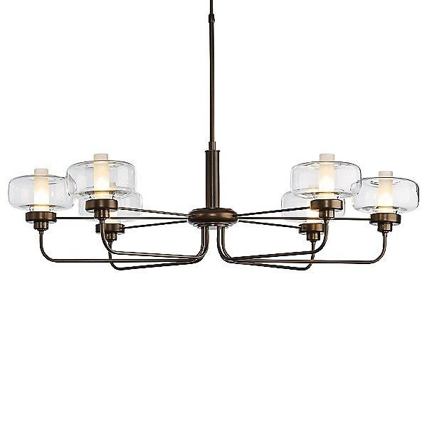 Nola Chandelier - Bronze/Clear Glass with Frosted Inner Glass