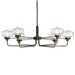 Nola Chandelier - Bronze/Clear Glass with Frosted Inner Glass
