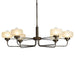 Nola Chandelier - Bronze/Frosted Glass with Clear Inner Glass