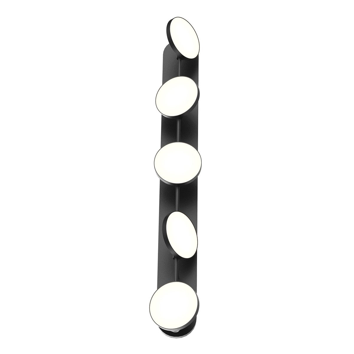 Novel 5-Light LED Bath Bar - Black Finish