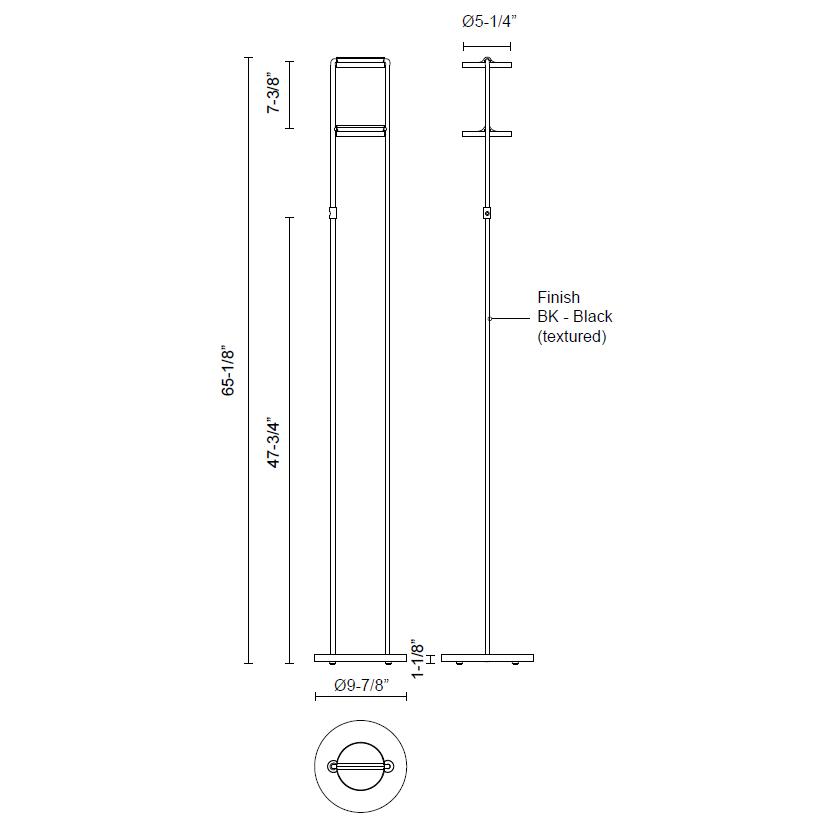 Novel LED Floor Lamp - Diagram