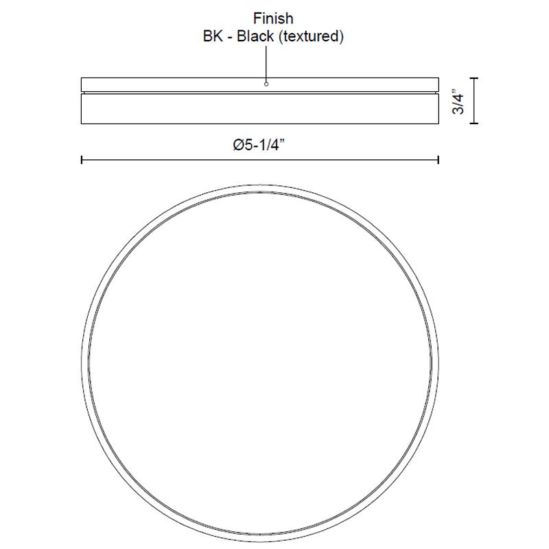 Novel LED Flushmount - Diagram