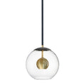 Load image into Gallery viewer, Nucleus Medium LED Pendant - Black/Aged Brass Finish
