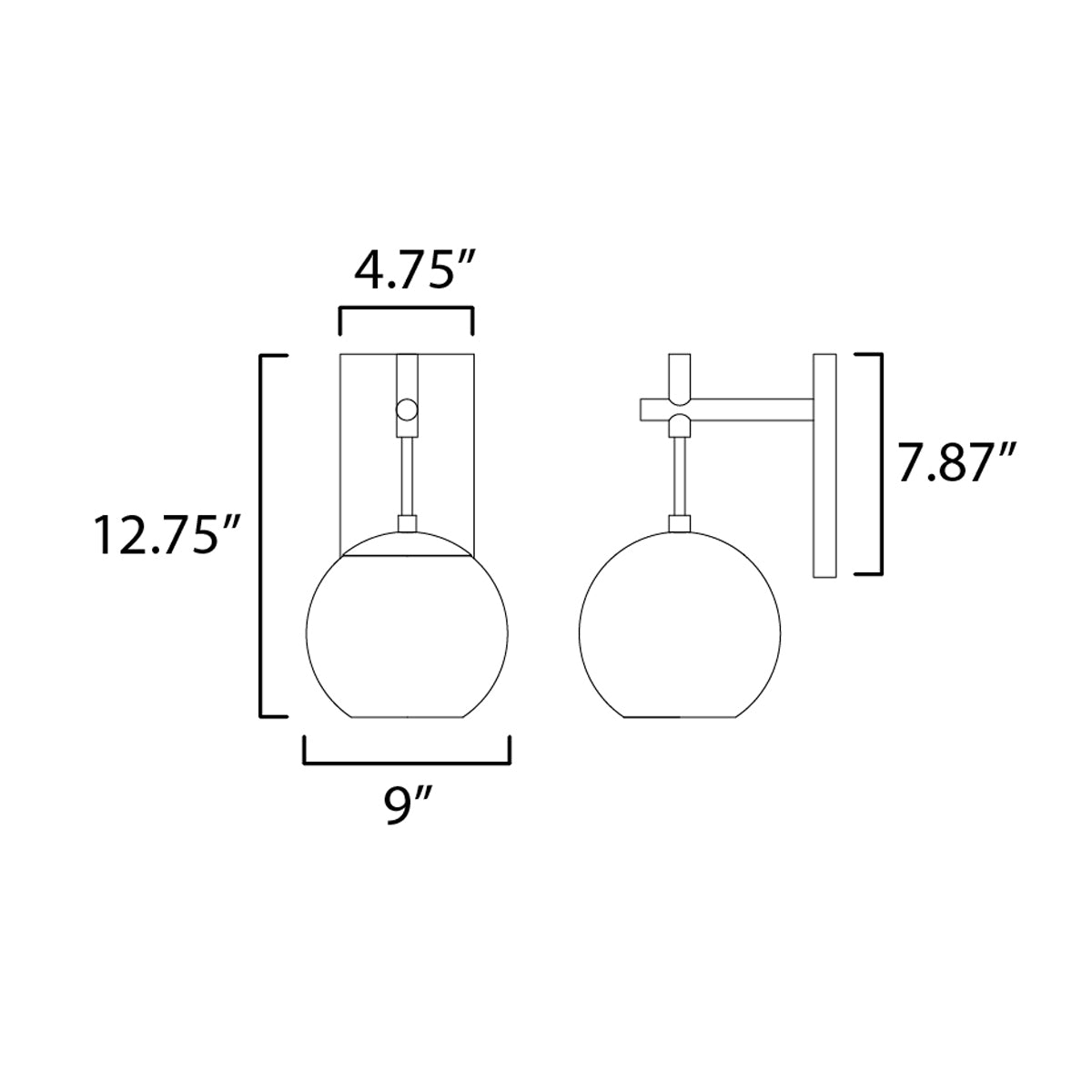  Nucleus LED Wall Sconce - Diagram