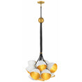 Load image into Gallery viewer, Nula Cluster Pendant - Shell White Finish with Gold Leaf Accents
