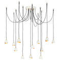 Load image into Gallery viewer, Nula Multi Light Pendant - Shell White Finish with Gold Leaf Finish
