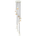 Load image into Gallery viewer, Nula Multi Light Pendant - Shell White Finish with Gold Leaf Finish
