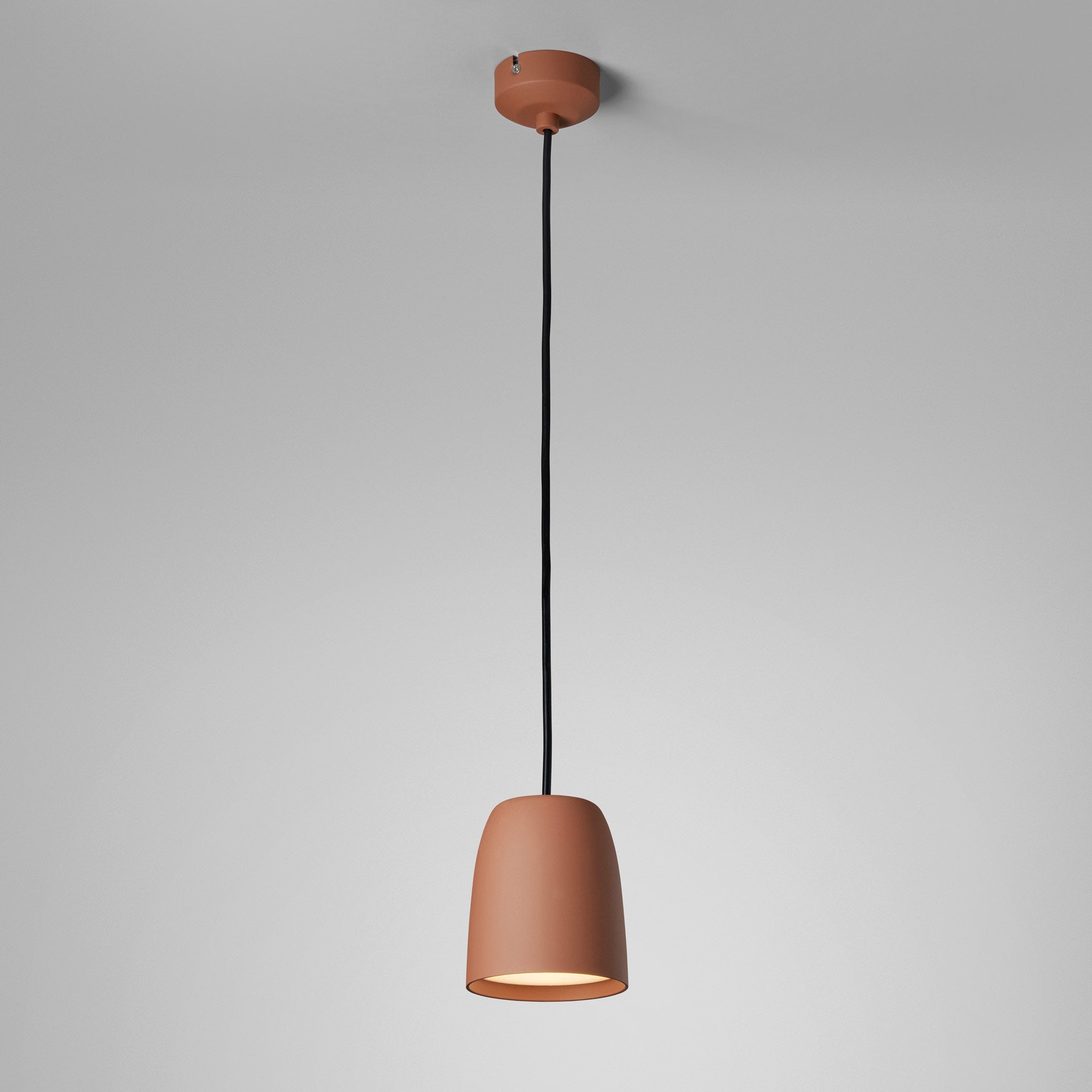 Nut LED Mini Pendant - Textured Terracotta Finish