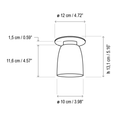 Load image into Gallery viewer, Nut LED Outdoor Flush Mount - Diagram
