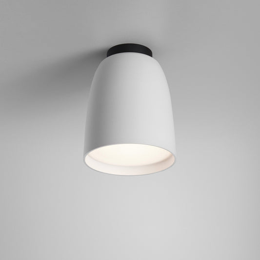 Nut LED Outdoor Flush Mount - Textured White Finish