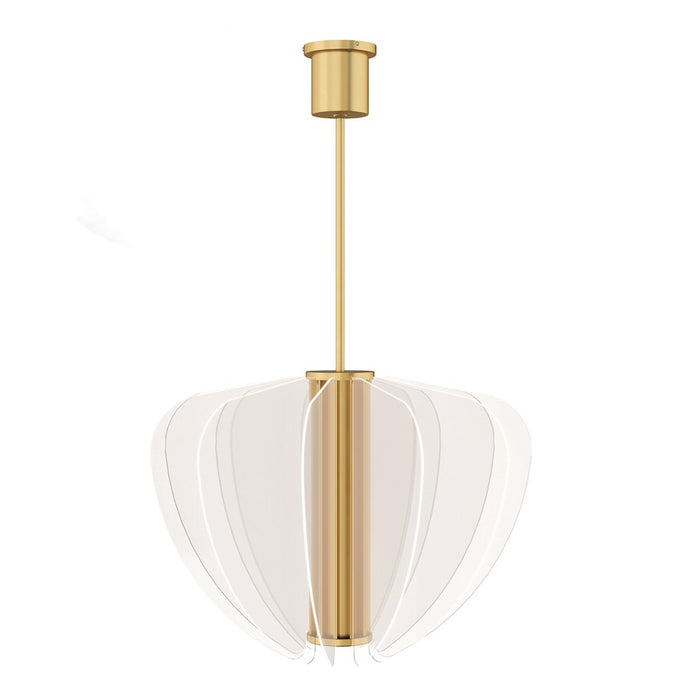 Nyra Small Chandelier - Natural Brass Finish