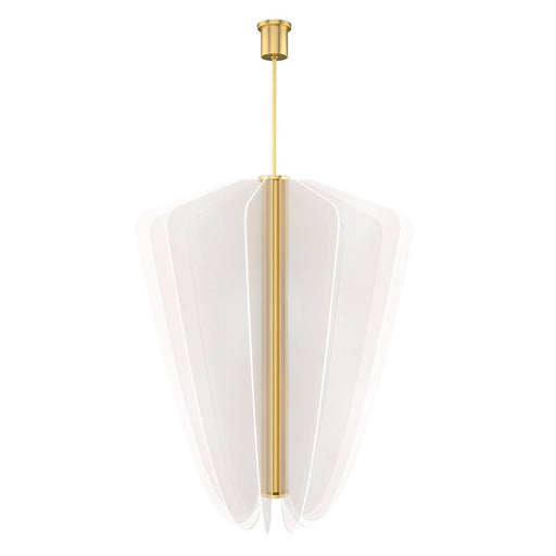 Nyra Large Chandelier - Natural Brass Finish
