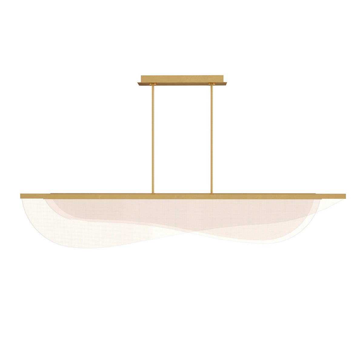 Nyra 60 Linear Suspension - Plated Brass Finish