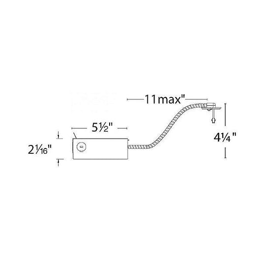 Oculux 3.5" IC Rated Remodel Housing - Diagram