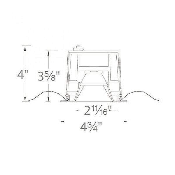 Oculux 3.5" LED Dead Front Open Reflector Warm Dim Trim - Diagram