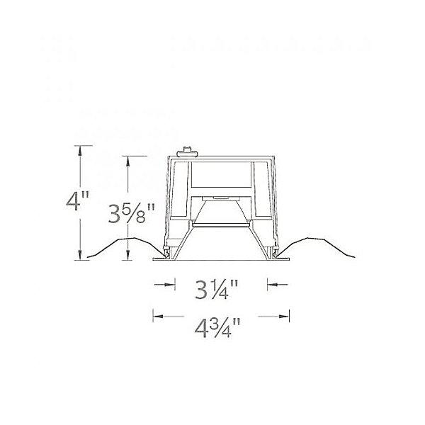 Oculux 3.5" LED Round Open Reflector Trim - Diagram