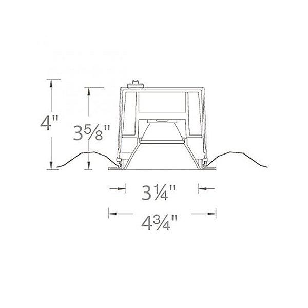 Oculux 3.5" LED Round Open Reflector Warm Dim Trim - Diagram