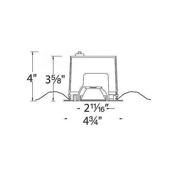 Oculux 3.5" LED Square Adjustable Trim - Diagram