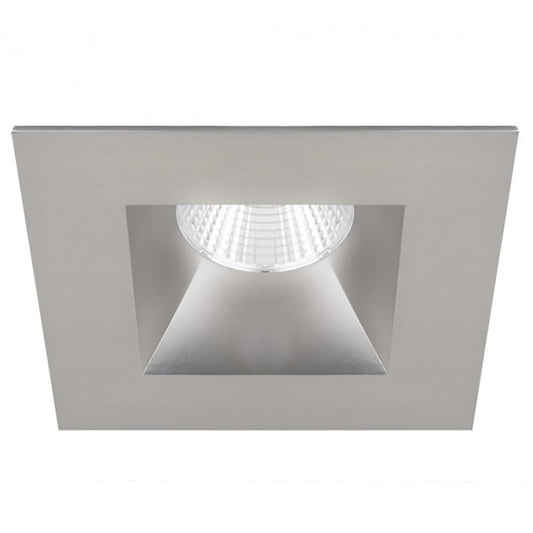 Oculux 3.5" LED Square Open Reflector Trim - Brushed Nickel Finish